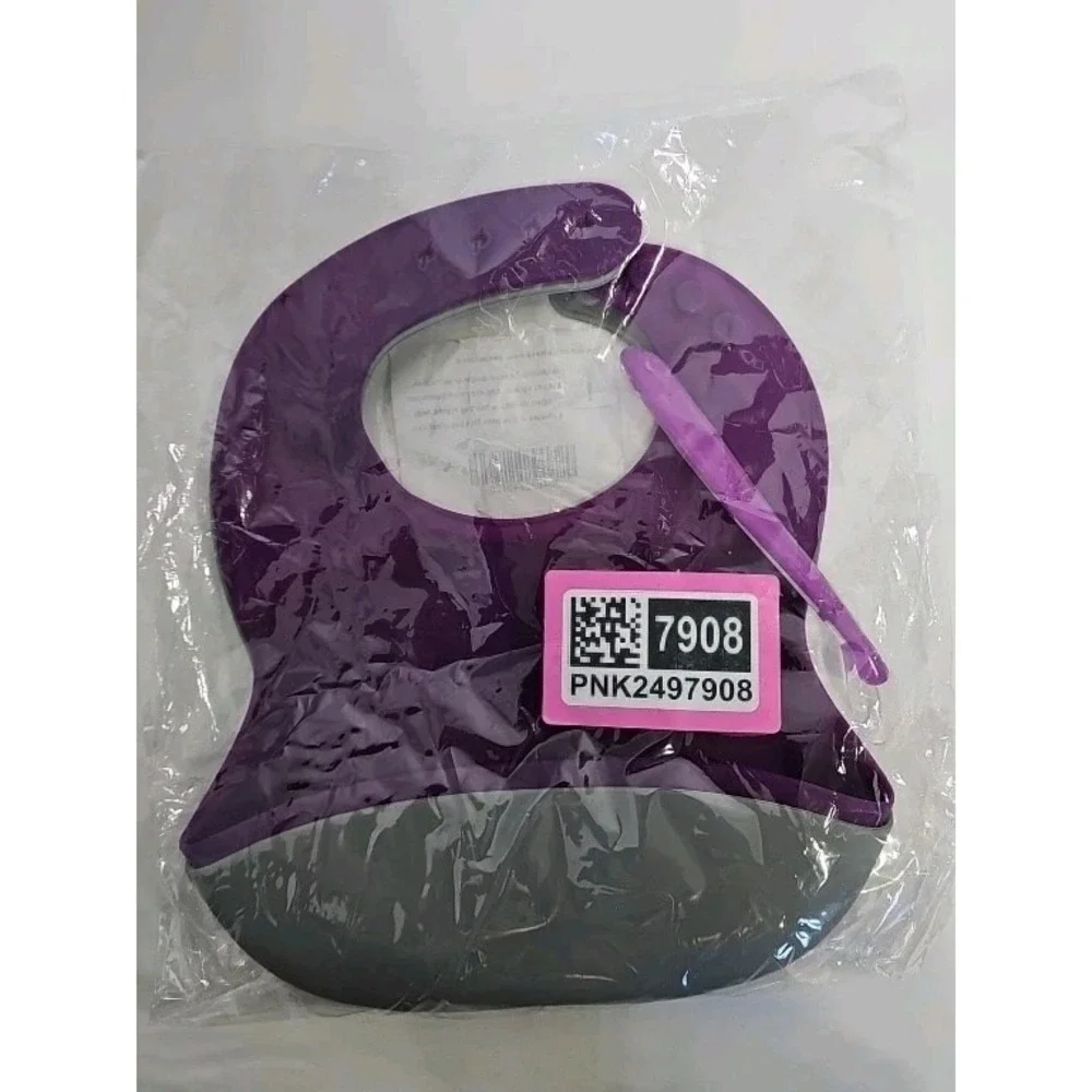 Silicone Baby Bib with Soft Feeding Spoon -Infants and Toddlers